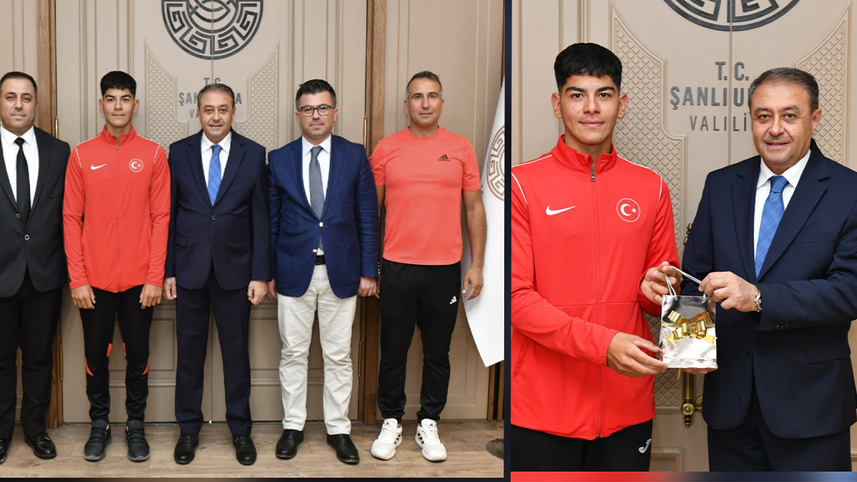 Şanlıurfa Valisi Şıldak, genç sporcu ile bir araya geldi