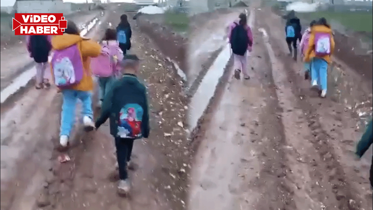 Akçakale’de öğrencilerin çamurlu yol sorunu için havaların düzelmesi bekleniyor