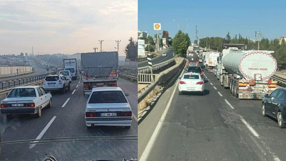 Şanlıurfa'da sınav yoğunluğu trafiği kilitledi: Kilometrelerce kuyruk oluştu