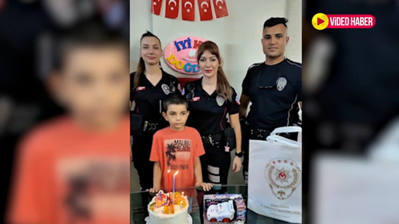 Şanlıurfa'da polis ekiplerinden doğum günü sürprizi
