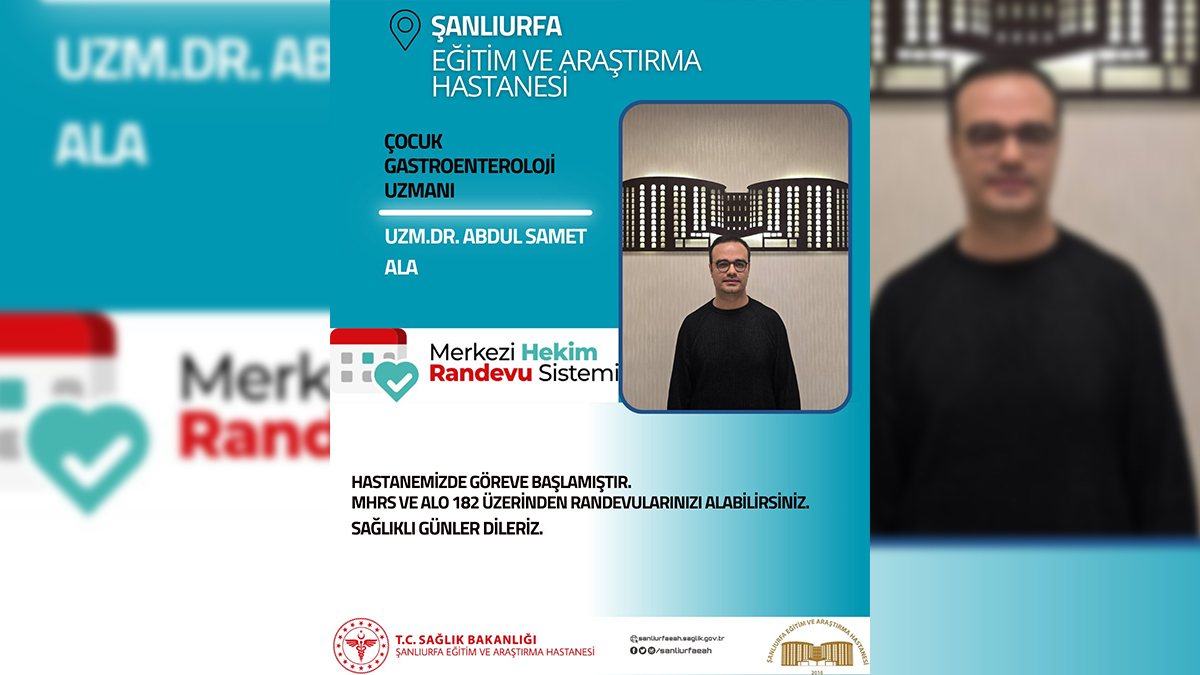 Şanlıurfa'da çocuk gastroenteroloji alanında yeni hekim: Hasta kabulüne başladı