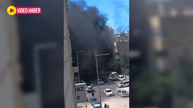 Şanlıurfa’da korkutan yangın! Lastik dükkanı alev alev yandı