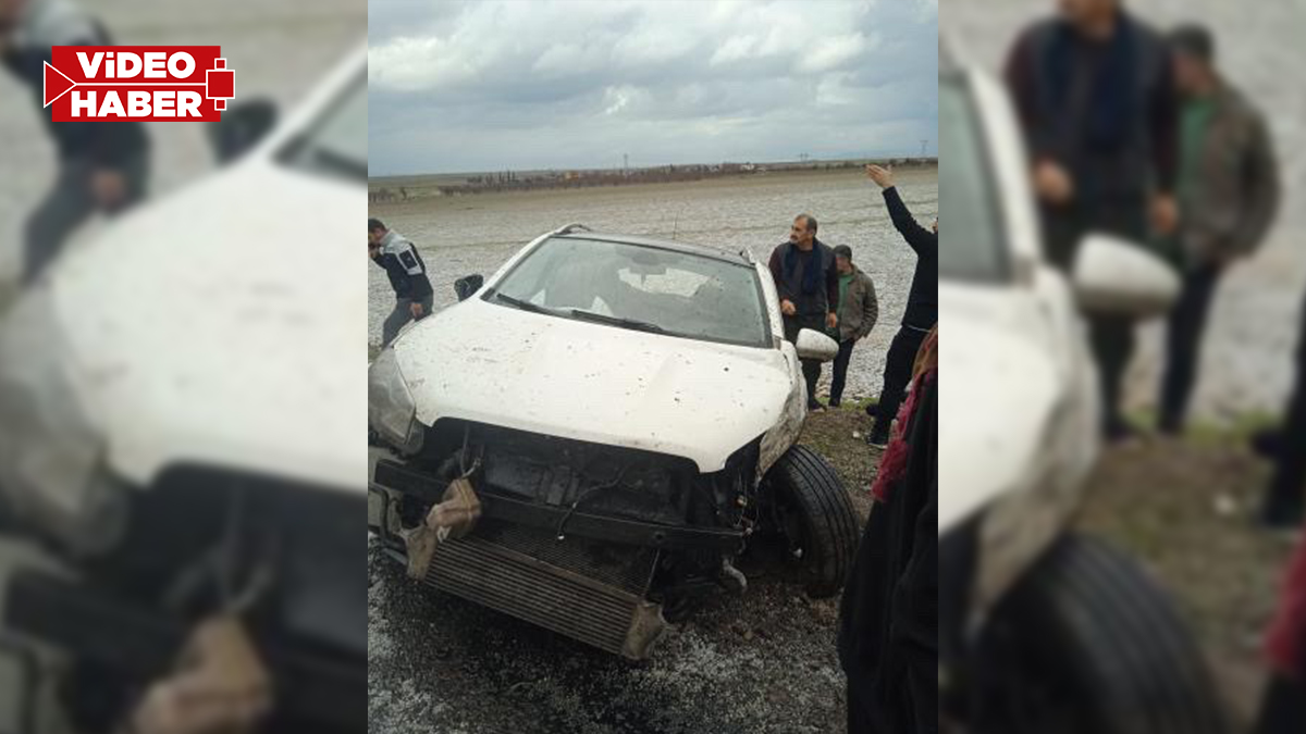Şanlıurfa'da dolu yağışı kazaya neden oldu: Yaralılar var...