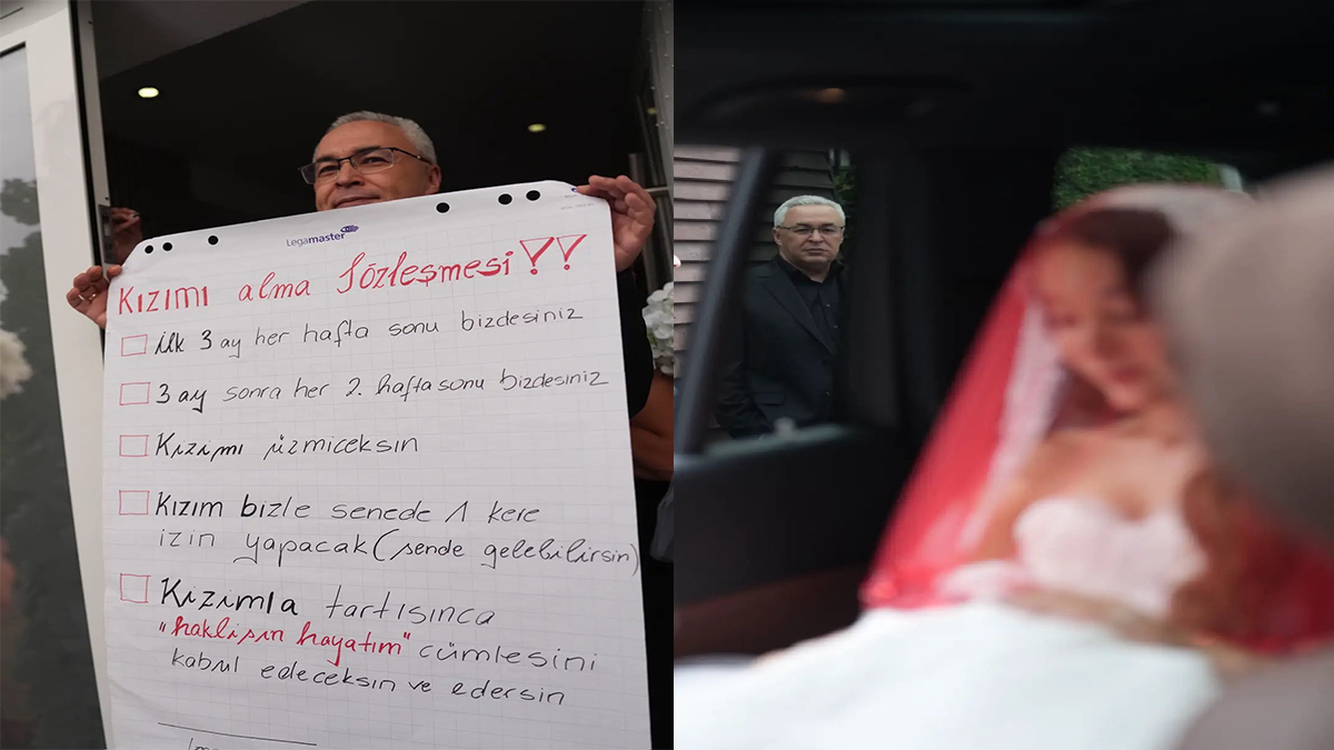 Kızını evlendiren baba damada sözleşme imzalattı: Maddeleri viral oldu