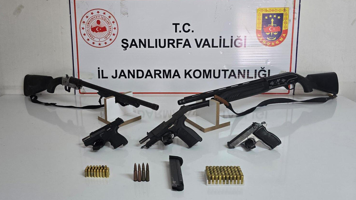 Şanlıurfa’da ruhsatsız silah operasyonu: Çok sayıda gözaltı