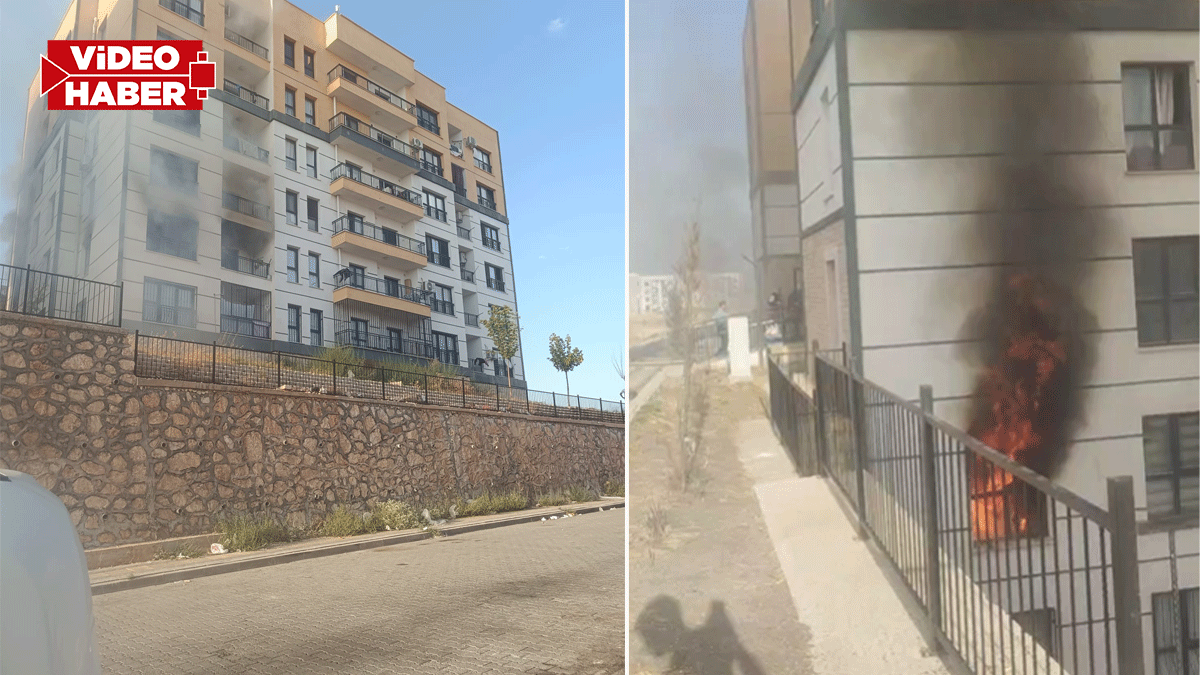 Şanlıurfa’da deprem konutlarında yangın paniği! Daire alevlere teslim oldu