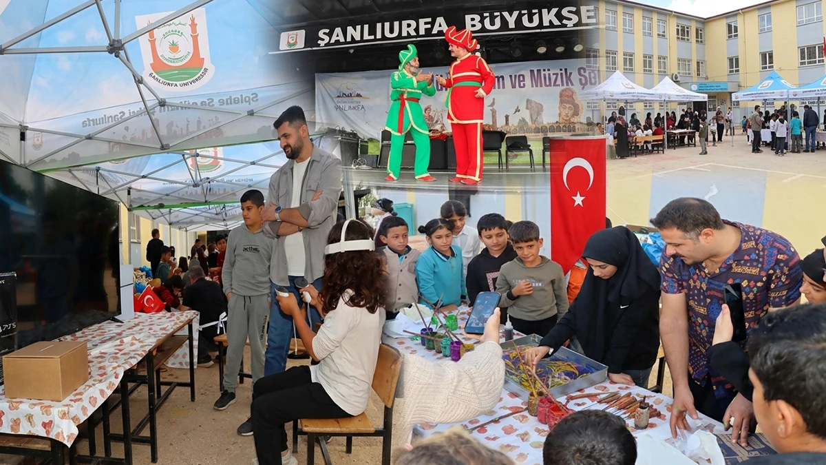 Şanlıurfa'da minikler sanat ve teknolojiyle buluştu: VR gözlüğü, ebru ve Karagöz bir arada