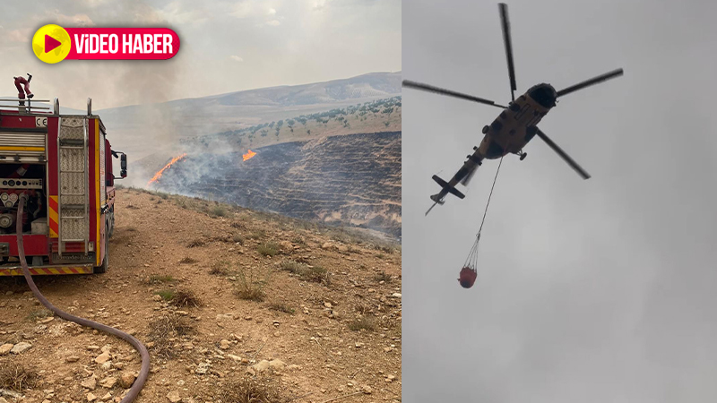 Şanlıurfa’da korkutan orman yangını: Söndürme helikopteri havada!