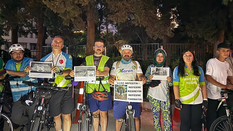 Şanlıurfa’da ormanlar için pedal çevirdiler
