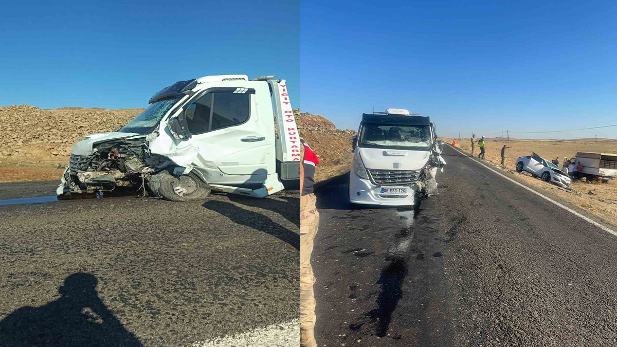 Şanlıurfa'da feci kaza! Otomobil ile çekici kafa kafaya çarpıştı: Yaralılar var