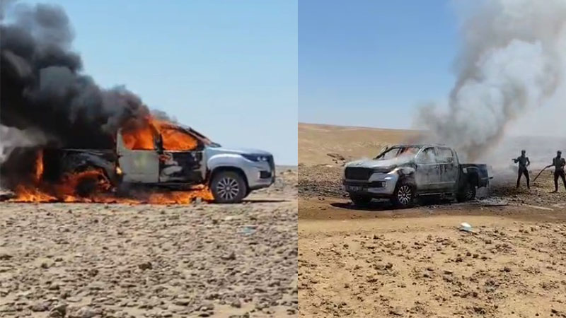 Şanlıurfa'da seyir halindeki araç alev topuna döndü! Canlarını son anda kurtardılar