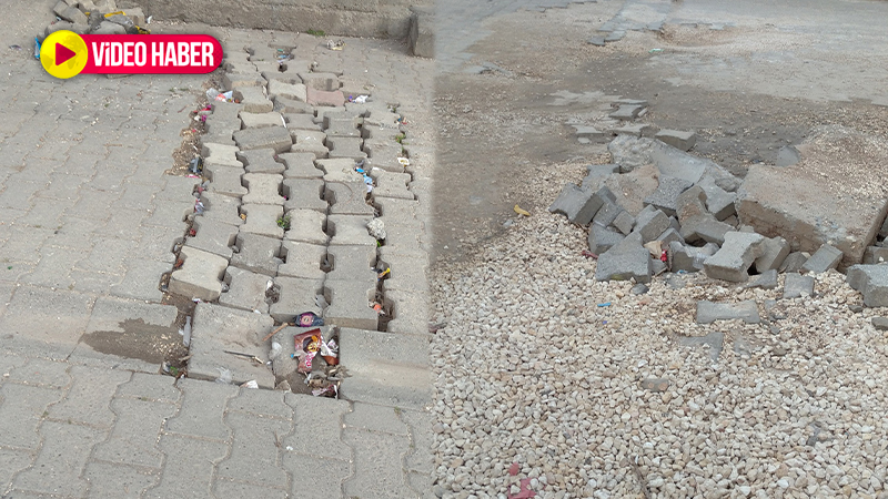 Şanlıurfa’da belediyenin açtığı çukurları vatandaşlar kapatıyor!