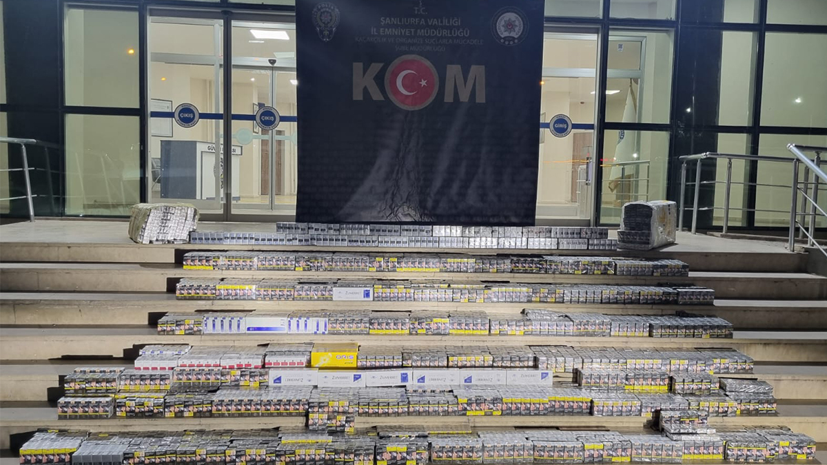 Şanlıurfa’da kaçakçılara büyük darbe! Telefon, akaryakıt, sigara…