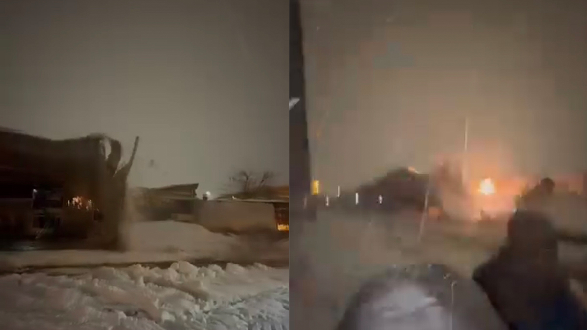 Yoğun kar Şanlıurfa’da sundurmaları yerle bir etti! İşte o anlar