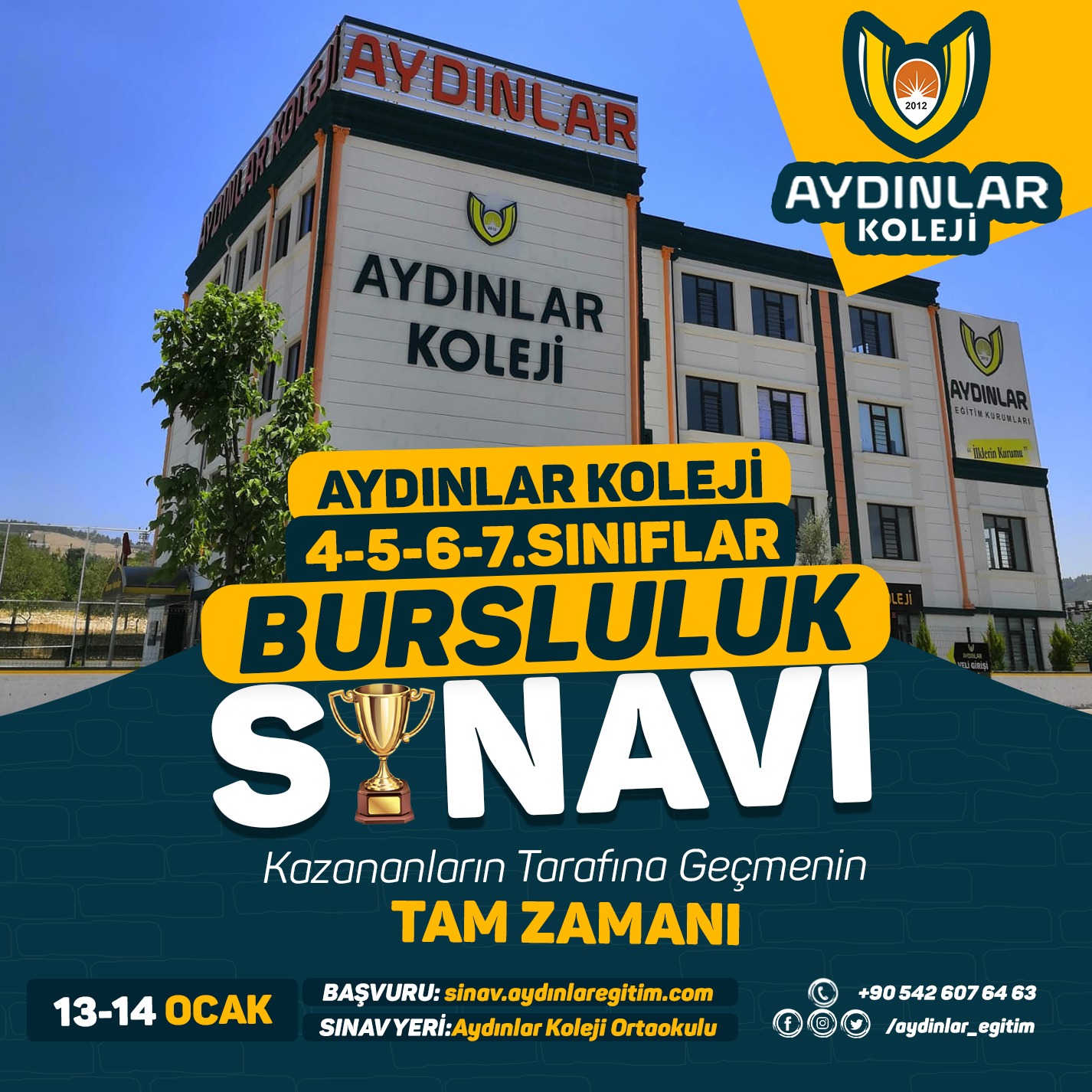 Bursluluk sınavı başvuruları başladı: Geleceğin ‘Aydın’ı olmak  için geç kalmayın!