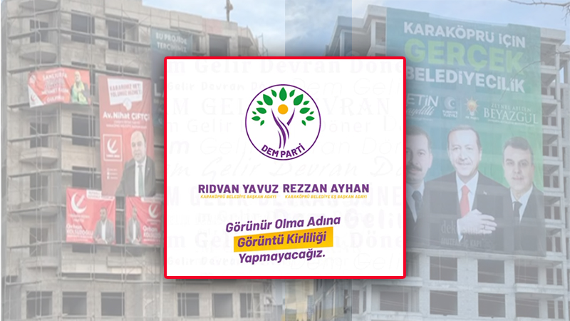 DEM’den vatandaşların da şikayetçi olduğu poster kararı