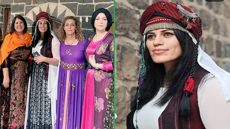 DEM Parti’nin aday tanıtımı: Şanlıurfa’daki kadın aday yöresel kıyafetiyle dikkat çekti
