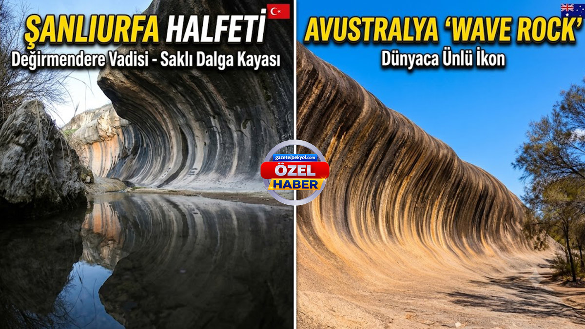 Avustralya'ya gitmeye gerek yok: Dünyaca ünlü 'Wave Rock'ın ikizi Şanlıurfa'da!