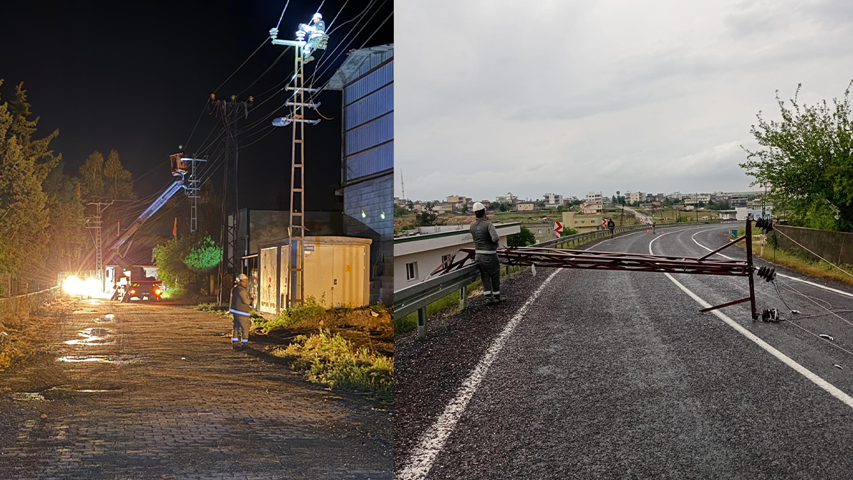 Şanlıurfa’da fırtına sonrası enerji seferberliği! Hasar gideriliyor