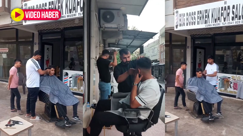 Şanlıurfa’da elektrik kesilince dükkanı sokağa taşıdı