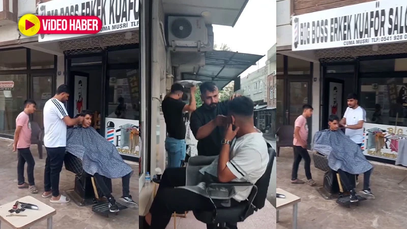 Şanlıurfa’da elektrik kesilince dükkanı sokağa taşıdı