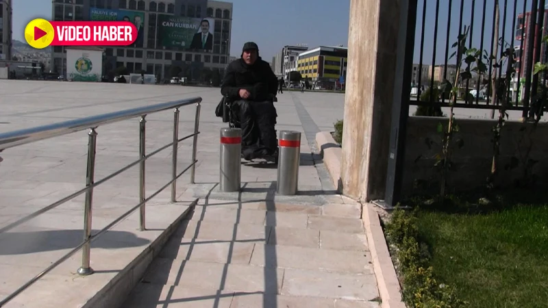Valilikte engelli vatandaşın zor anları! Engelli rampasında “engel”