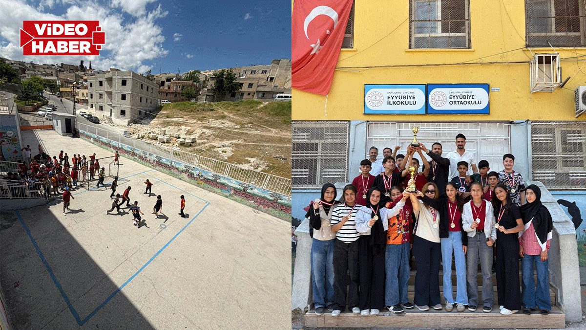 Şanlıurfa’da okulda futbol şöleni! Miniklerin turnuvasında büyük heyecan