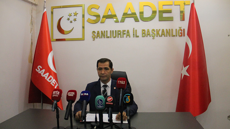 Saadet Partisi Şanlıurfa'da mevcut başkan ile yola devam kararı aldı