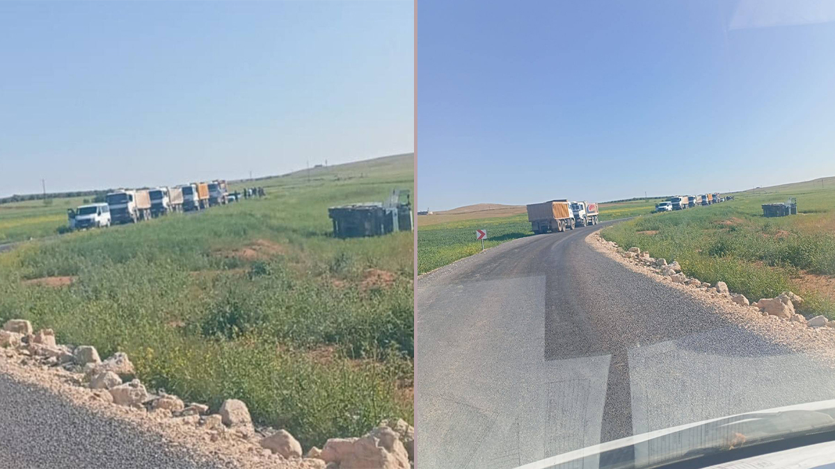 Şanlıurfa'da hafriyat yüklü kamyon devrildi: Sürücü yaralandı