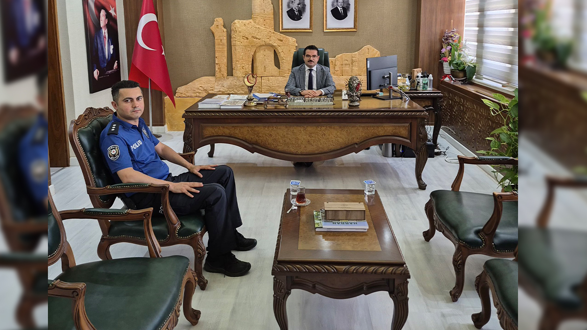 Başkomiser Gürbüzer’den Kaymakam Han’a ziyaret