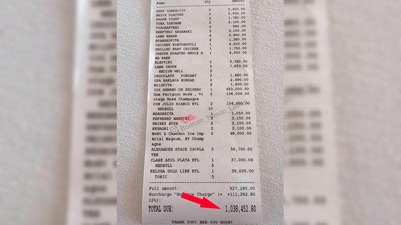 Hesabı görenlerin ağzı açık kaldı! Burası Türkiye