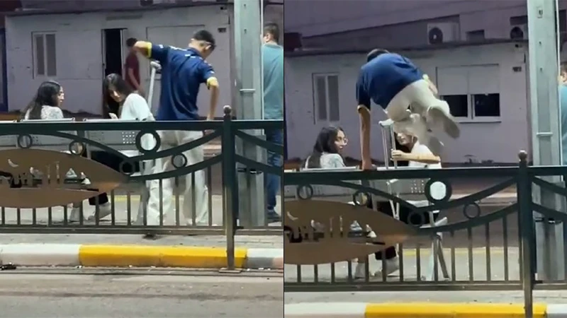 Şanlıurfa’nın göbeğinde ilginç olay! Engelli genç bir anda ayaklandı