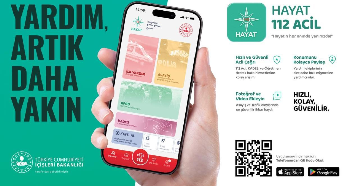 Acil durumlarda yeni dönem: Hayat 112 Uygulaması kamu spotu yayında!