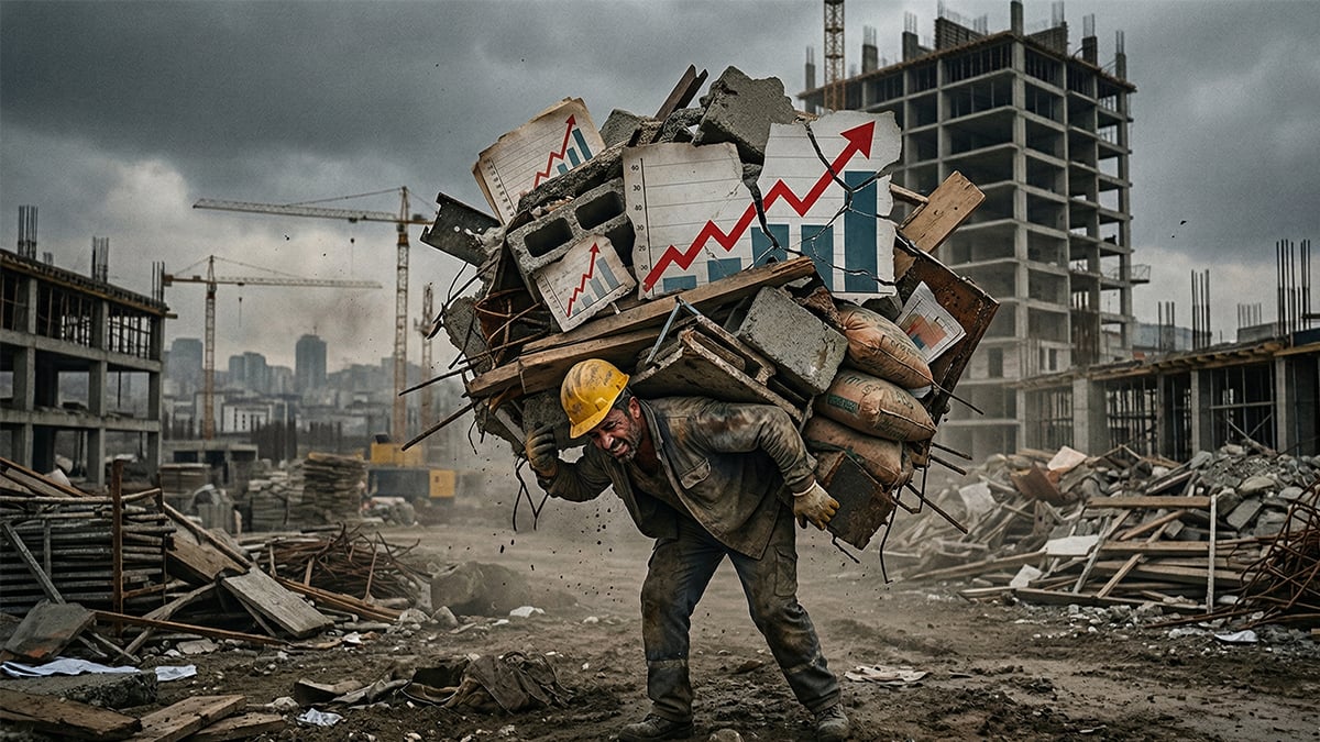 Maliyet yükü hiç bu kadar ağırlaşmamıştı! İşte inşaat endeksindeki korkutan tablo