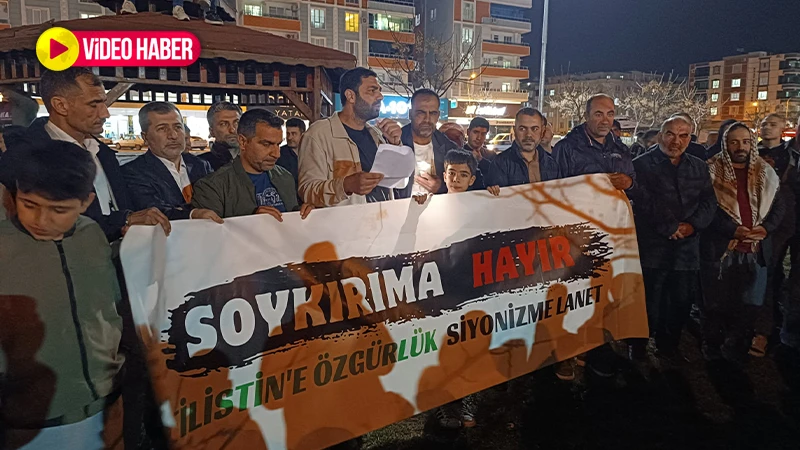 Viranşehir’de akşam saatlerinde İsrail’e lanet yağdı
