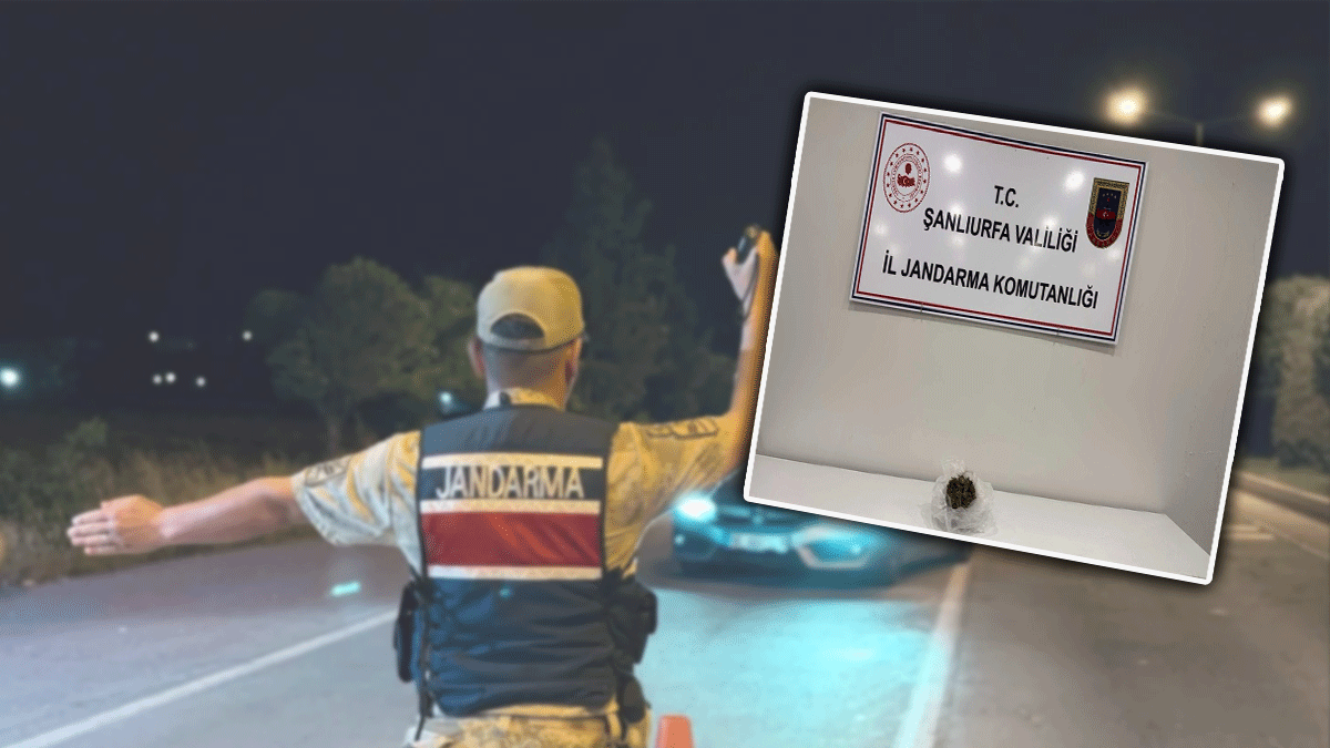 Şanlıurfa'da şüpheli hareketler yapınca jandarma durdurdu! Üzerinden 100 gram çıktı