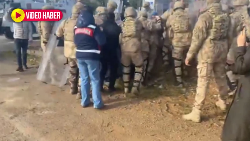 Şanlıurfa'da eylemdeki işçilere jandarmadan müdahale: Gözaltılar var