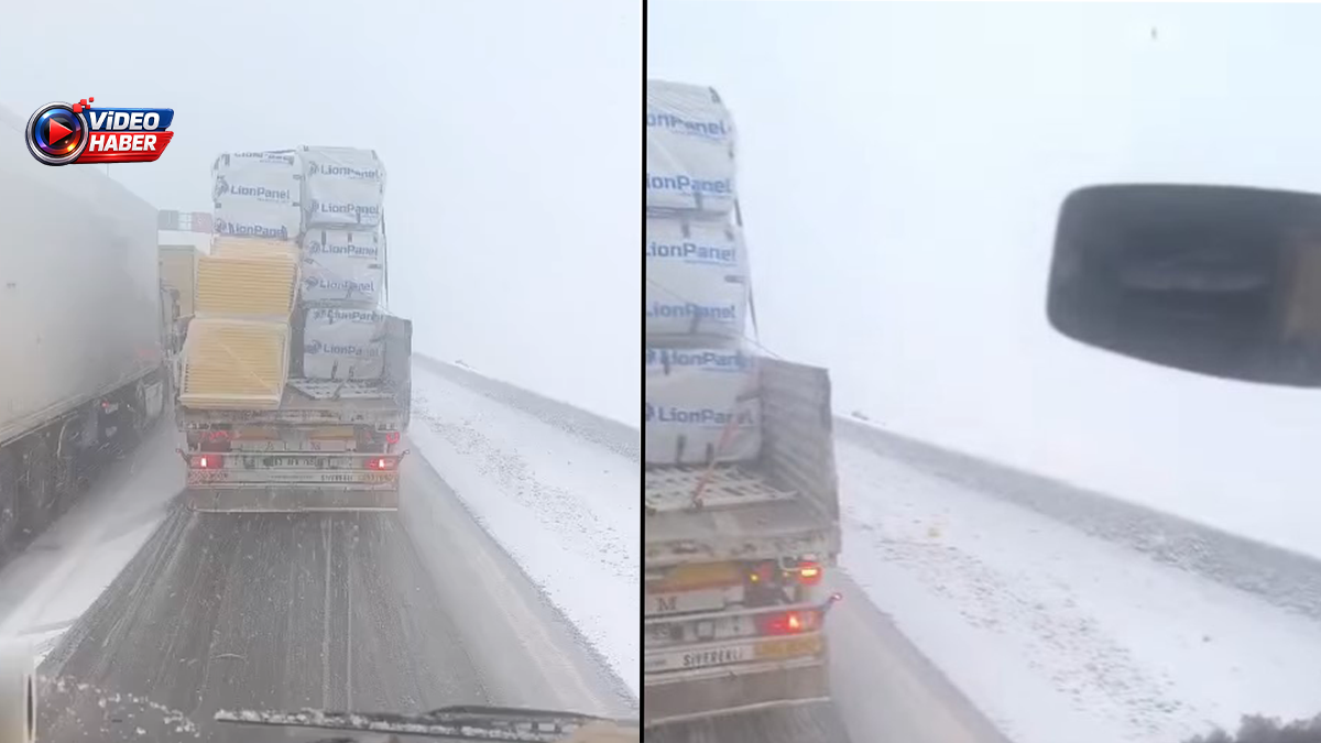 Gaziantep-Nurdağı otoyolu ulaşıma kapandı! Yoğun kar ve tipi yolları kilitledi