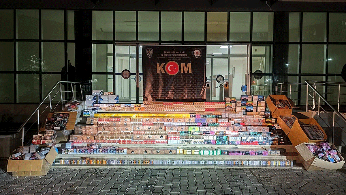 Şanlıurfa’da araçtan binlerce ürün çıktı! Piyasa değeri 4 milyon lira
