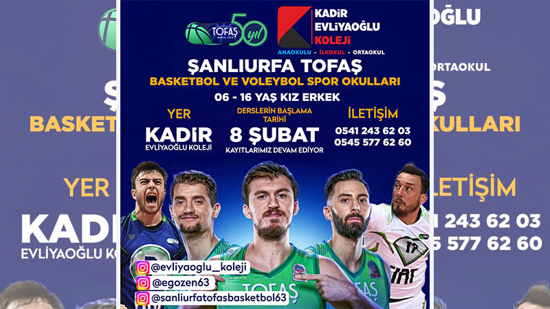 Şanlıurfa'da sporun yeni adresi: Tofaş ve Kadir Evliyaoğlu iş birliği!
