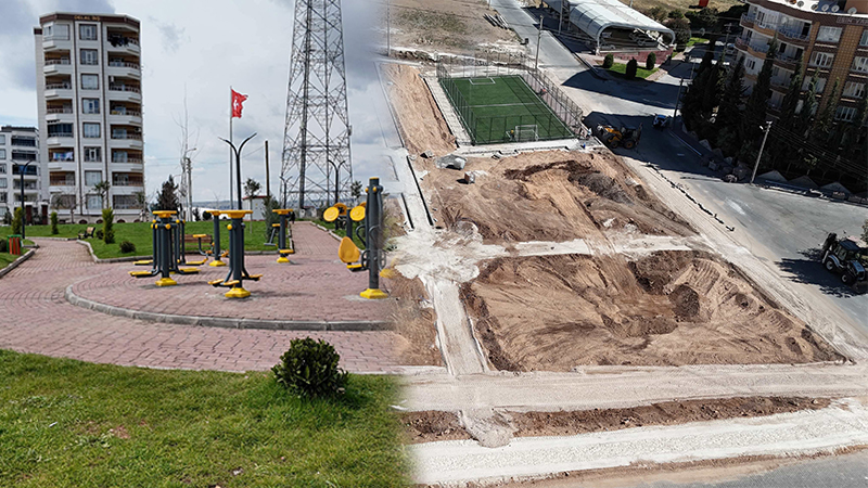 Karaköprü’de yeşil alan seferberliği