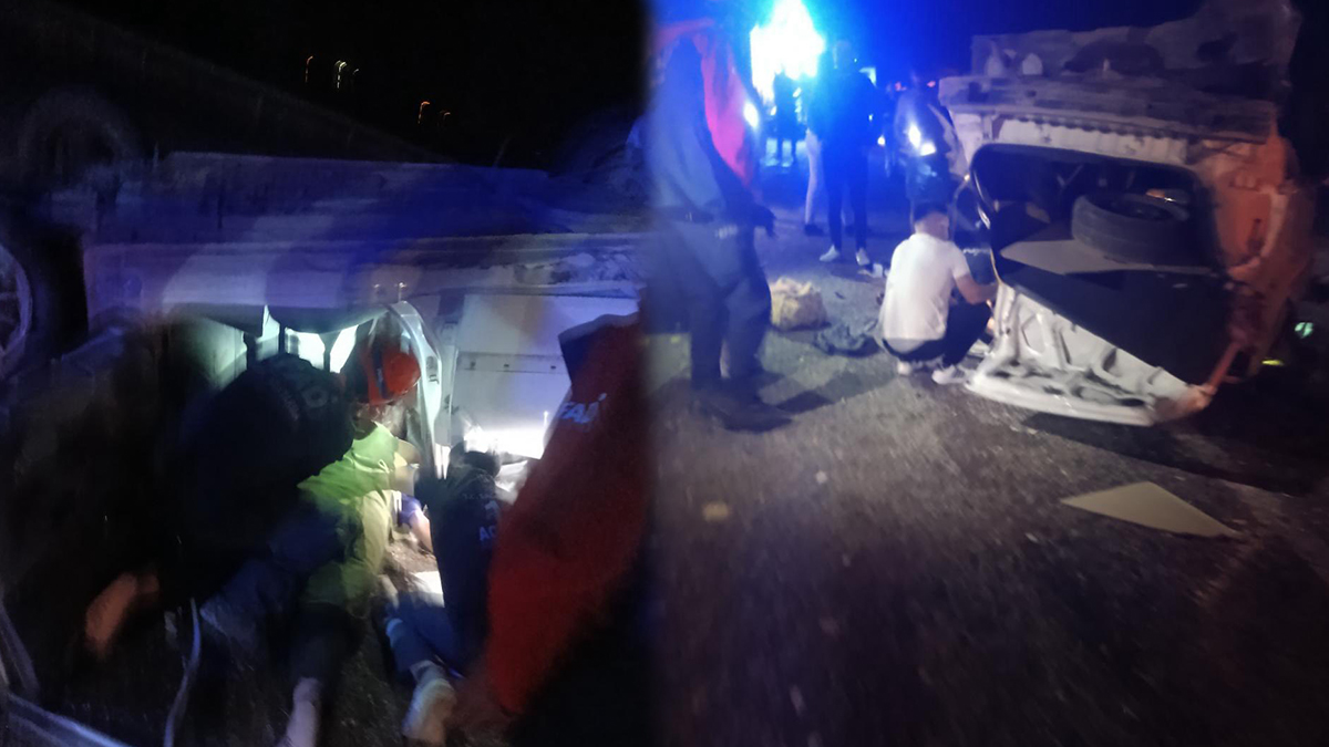 Adıyaman-Şanlıurfa yolunda araç takla attı!