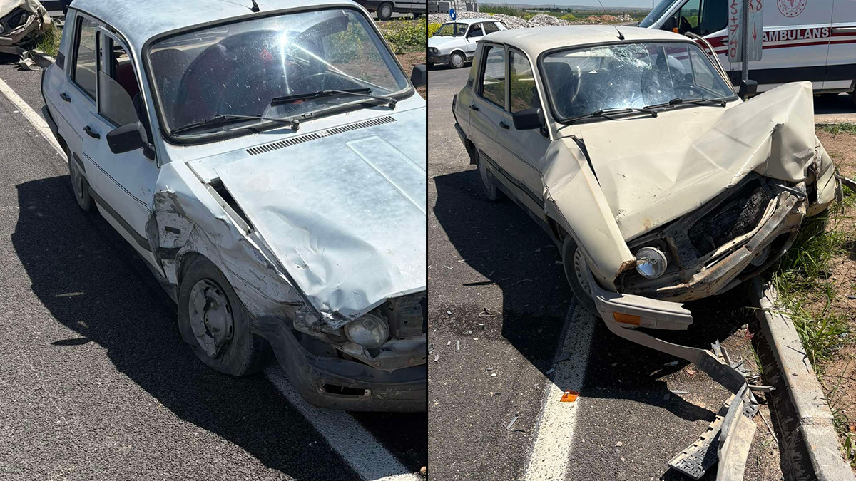 Suruç'ta korkutan kaza! Otomobiller çarpıştı: 3 yaralı