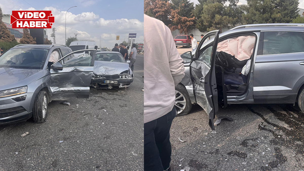 Şanlıurfa'da korkutan kaza: Otomobiller çarpıştı..