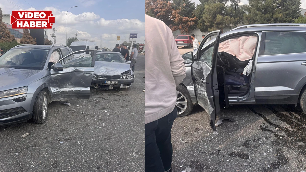 Şanlıurfa'da korkutan kaza: Otomobiller çarpıştı..