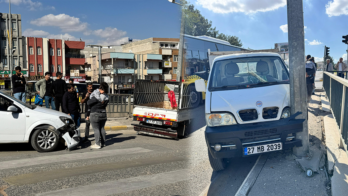 Eyyübiye’de kamyonet ile otomobil çarpıştı!