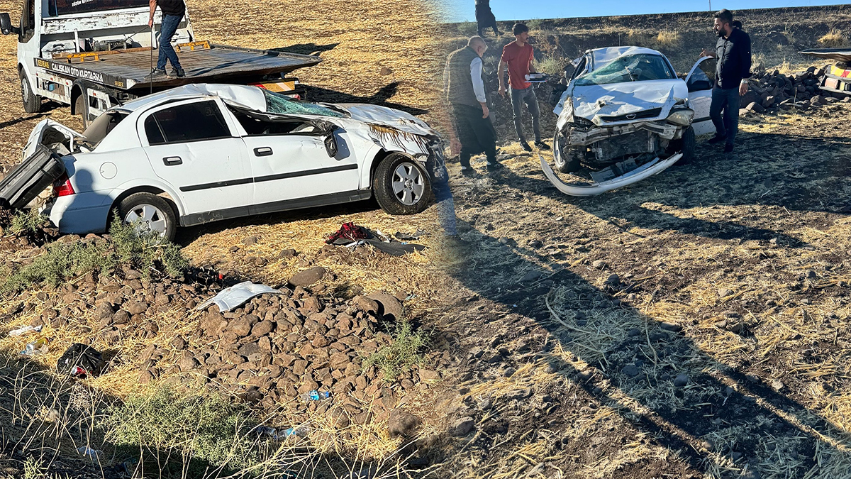 Şanlıurfa’da feci kaza sonrası otomobil hurdaya döndü