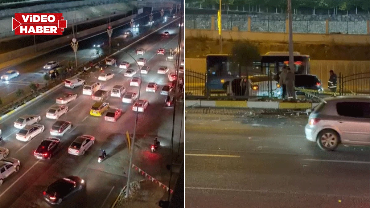 Şanlıurfa’da akşam saatlerinde korku dolu anlar! Otomobil karşı şeride geçti