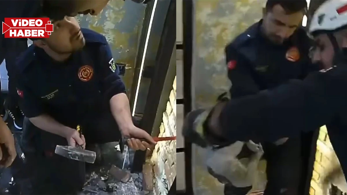 Şanlıurfa’da itfaiye minik dost için seferber oldu! Sıkıştığı alandan çıkarıldı