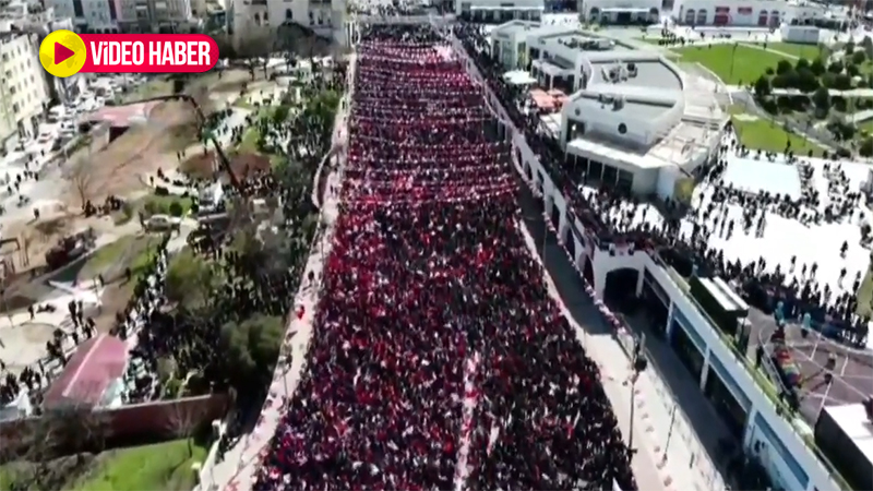 Yeniden Refah Şanlıurfa mitinginin havadan görüntüleri ortaya çıktı